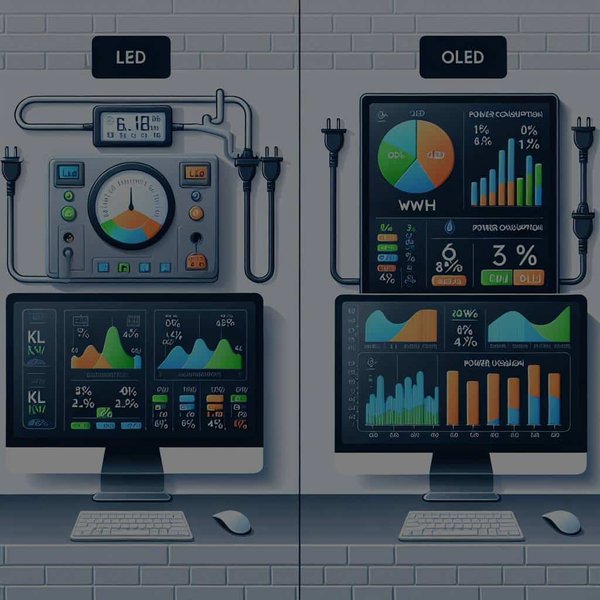Quelle est la différence de consommation électrique entre un écran LED et OLED pour un ordinateur ?